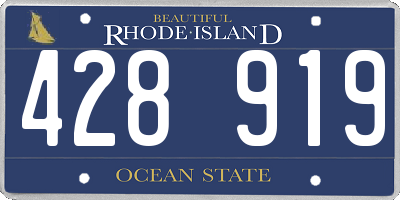 RI license plate 428919