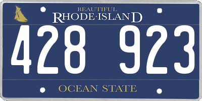RI license plate 428923
