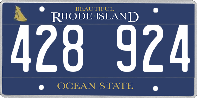 RI license plate 428924