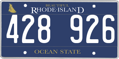 RI license plate 428926