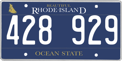 RI license plate 428929