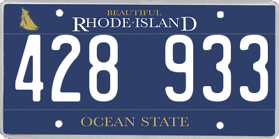 RI license plate 428933