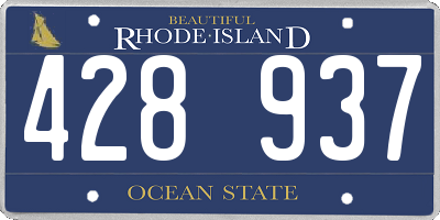 RI license plate 428937