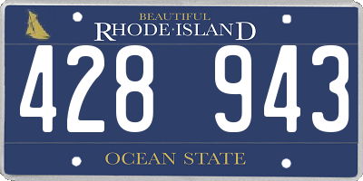 RI license plate 428943