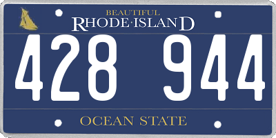 RI license plate 428944