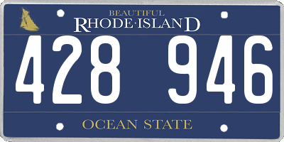 RI license plate 428946