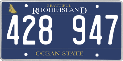 RI license plate 428947