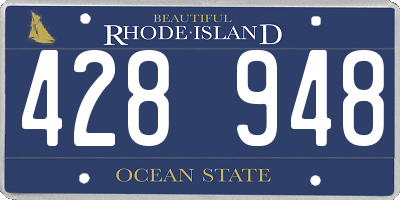 RI license plate 428948