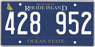 RI license plate 428952
