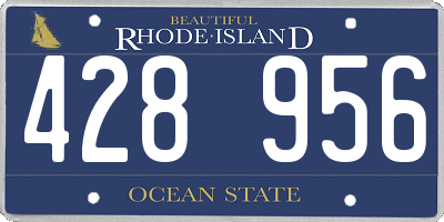 RI license plate 428956
