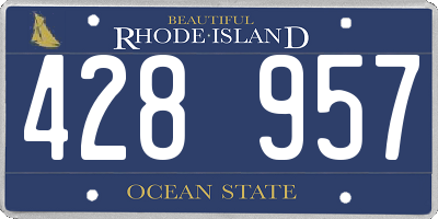 RI license plate 428957