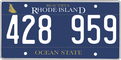 RI license plate 428959
