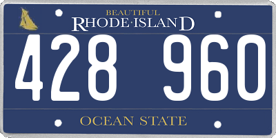 RI license plate 428960