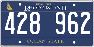 RI license plate 428962