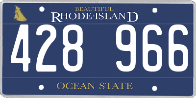 RI license plate 428966