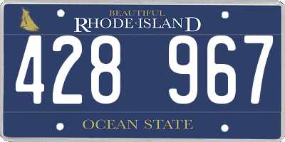 RI license plate 428967