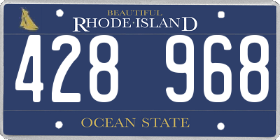 RI license plate 428968