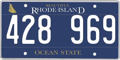RI license plate 428969