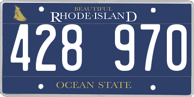 RI license plate 428970
