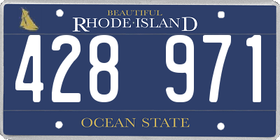 RI license plate 428971