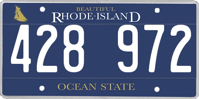 RI license plate 428972