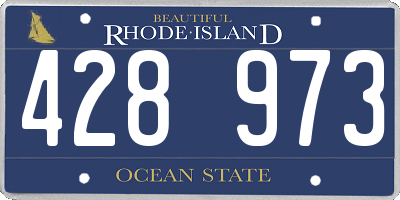 RI license plate 428973