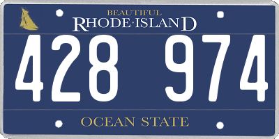 RI license plate 428974