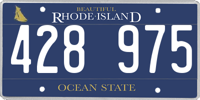 RI license plate 428975