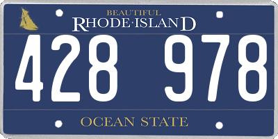 RI license plate 428978
