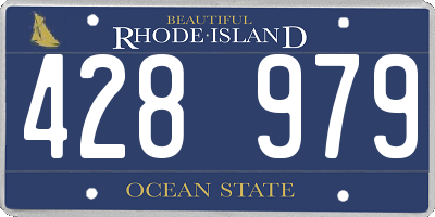 RI license plate 428979
