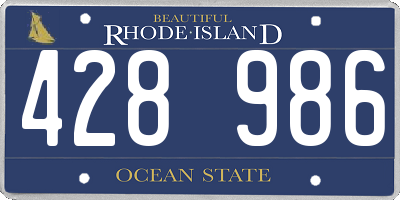 RI license plate 428986