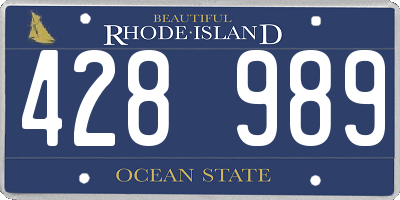 RI license plate 428989