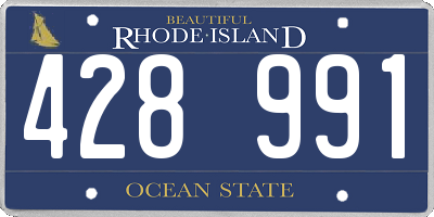 RI license plate 428991