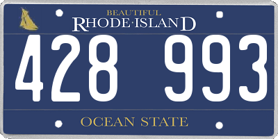 RI license plate 428993