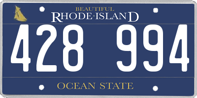 RI license plate 428994