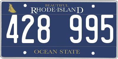 RI license plate 428995
