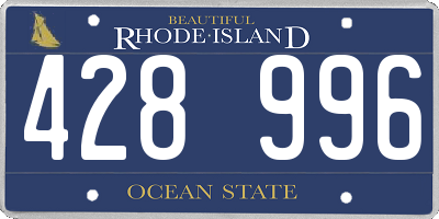 RI license plate 428996