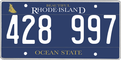RI license plate 428997