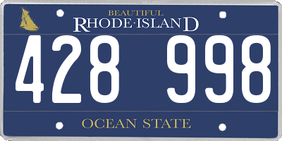 RI license plate 428998