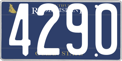 RI license plate 4290