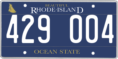 RI license plate 429004
