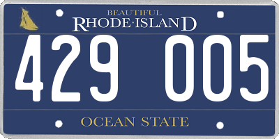 RI license plate 429005
