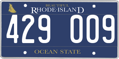 RI license plate 429009