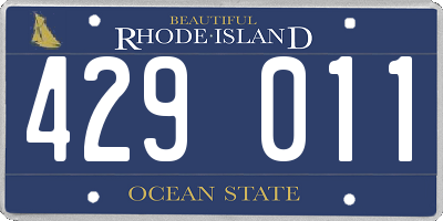 RI license plate 429011