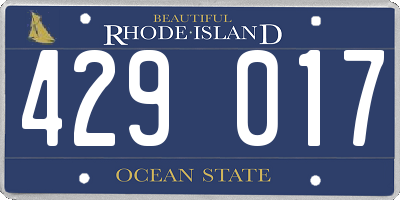 RI license plate 429017