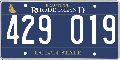 RI license plate 429019