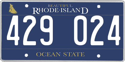 RI license plate 429024
