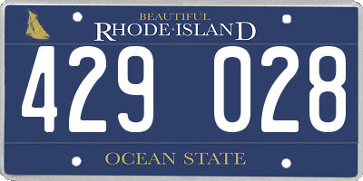 RI license plate 429028