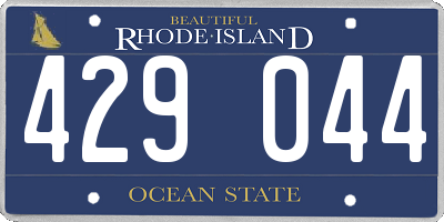 RI license plate 429044