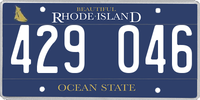 RI license plate 429046